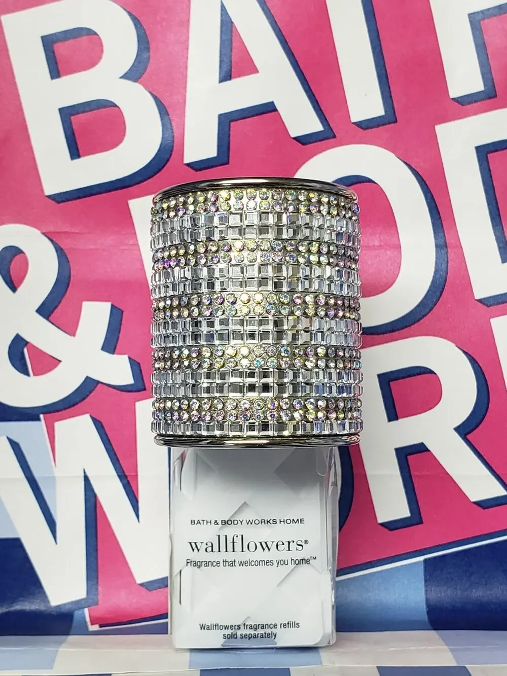 BBW Silver Gemstone Fragrance Wallflower Plug In Home Scent Decor